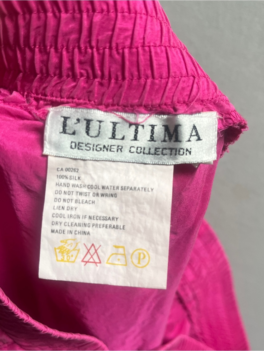 Vintage Lβultima 100% Silk Hot Pink A Line Midi Skirt Womens 10 - Picture 5 of 7